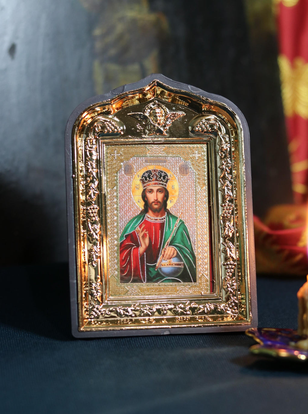 Icon of Jesus Christ, Folding icon, Jesus christ, Mother of god, Orthodox icon, Small icon, Pocket icon, Christian icon, Icon 6x9 cm