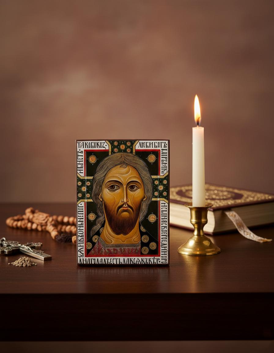 Jesus Christ Savior Icon 6.3x4.7 in, Jesus Christ Savior Icon, Golden Hair Icon, Orthodox Icon, Christian Gift, Prayer Corner, Travel Icon