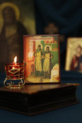 Saints Spyridon Nicodemus Icon Wooden Icon Orthodox Icon Art
