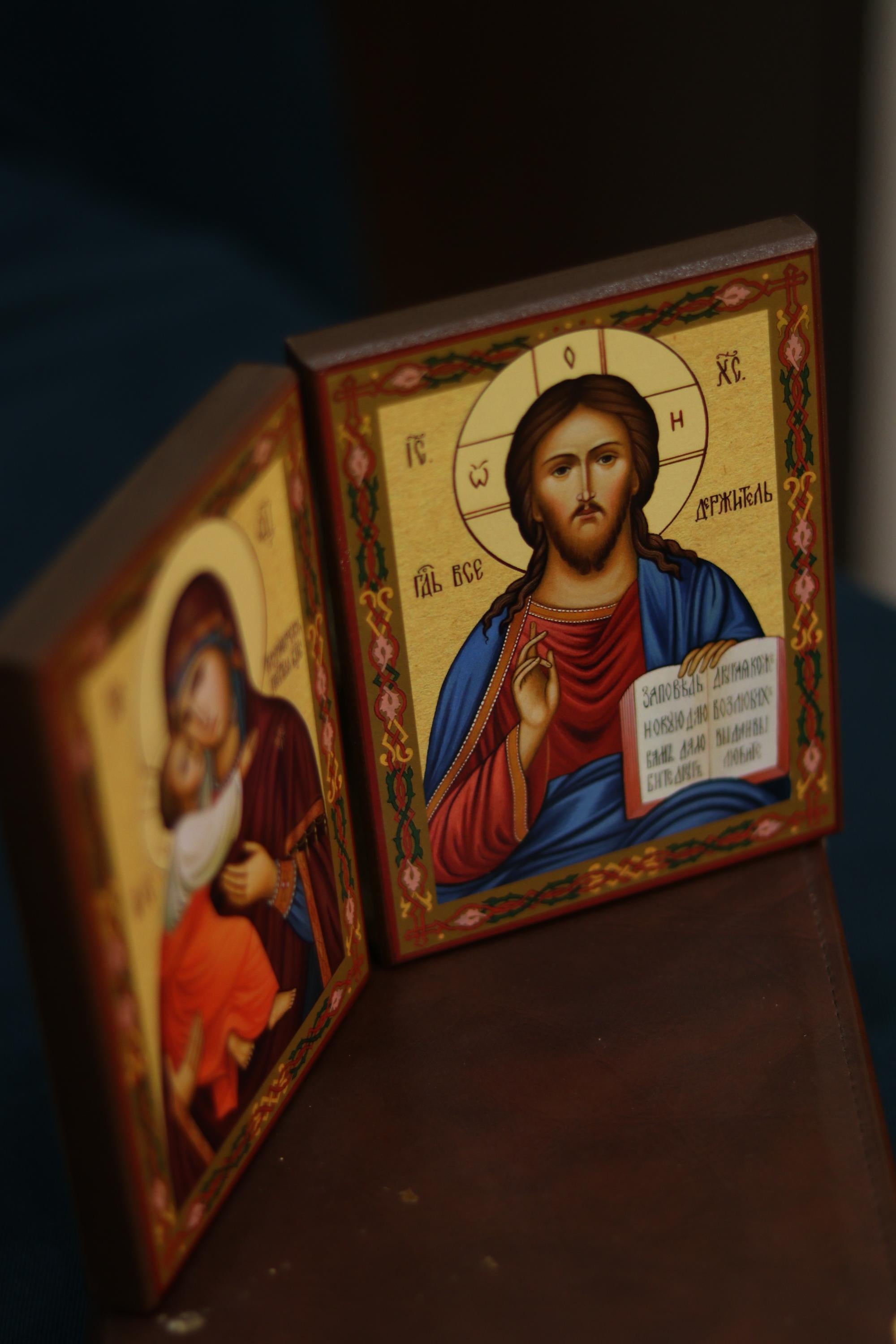 Orthodox Wedding Icon Pair Vladimir Mother of God Wooden Orthodox Icons