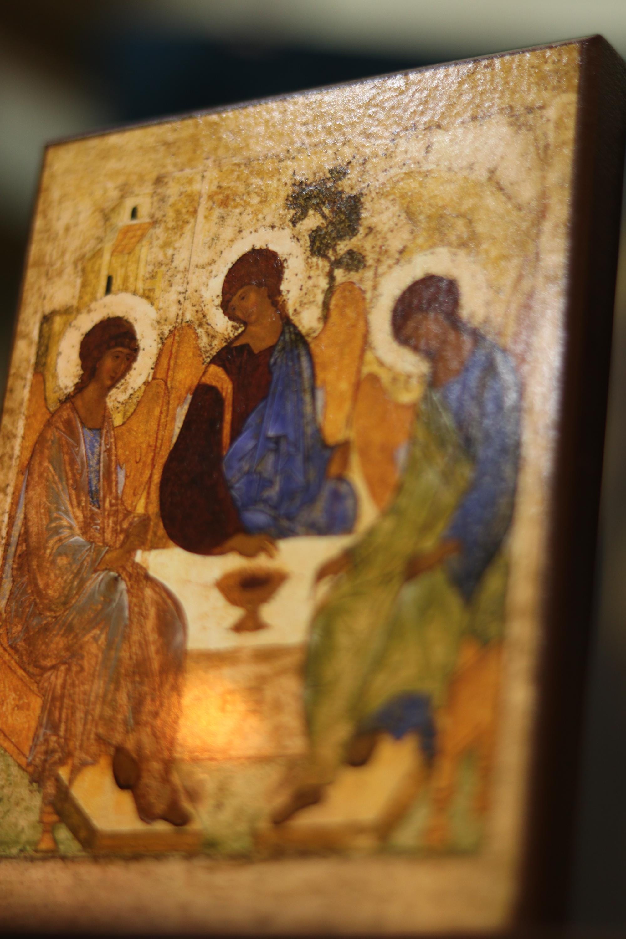 Holy Trinity Rublev Icon Wooden Icon Orthodox Icon Religious Art