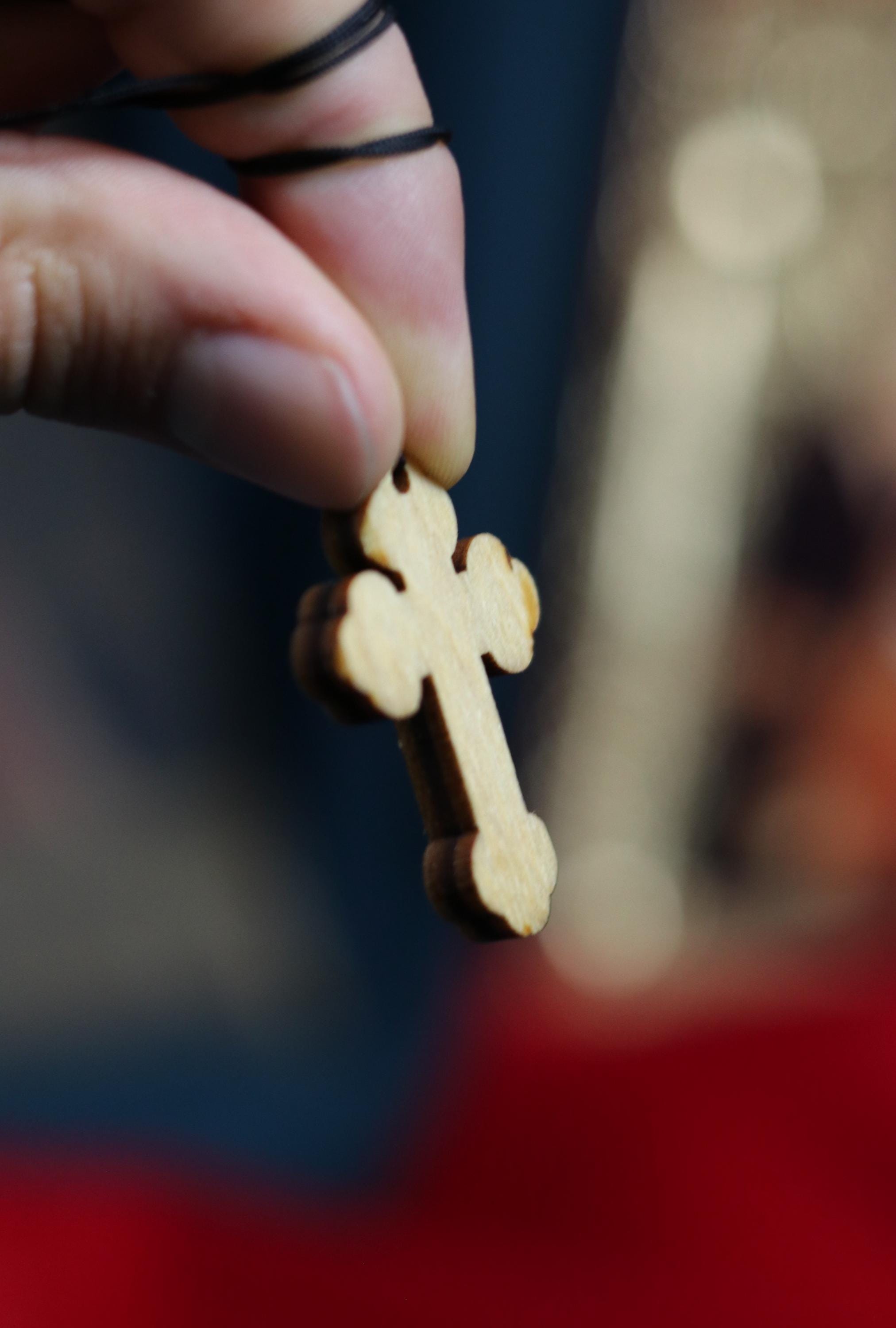 Wooden Orthodox cross, Wooden cross, Orthodox pendant, Christian cross, Jesus crucifix, Wlessed cross, Orthodox necklace, Eastern Orthodox