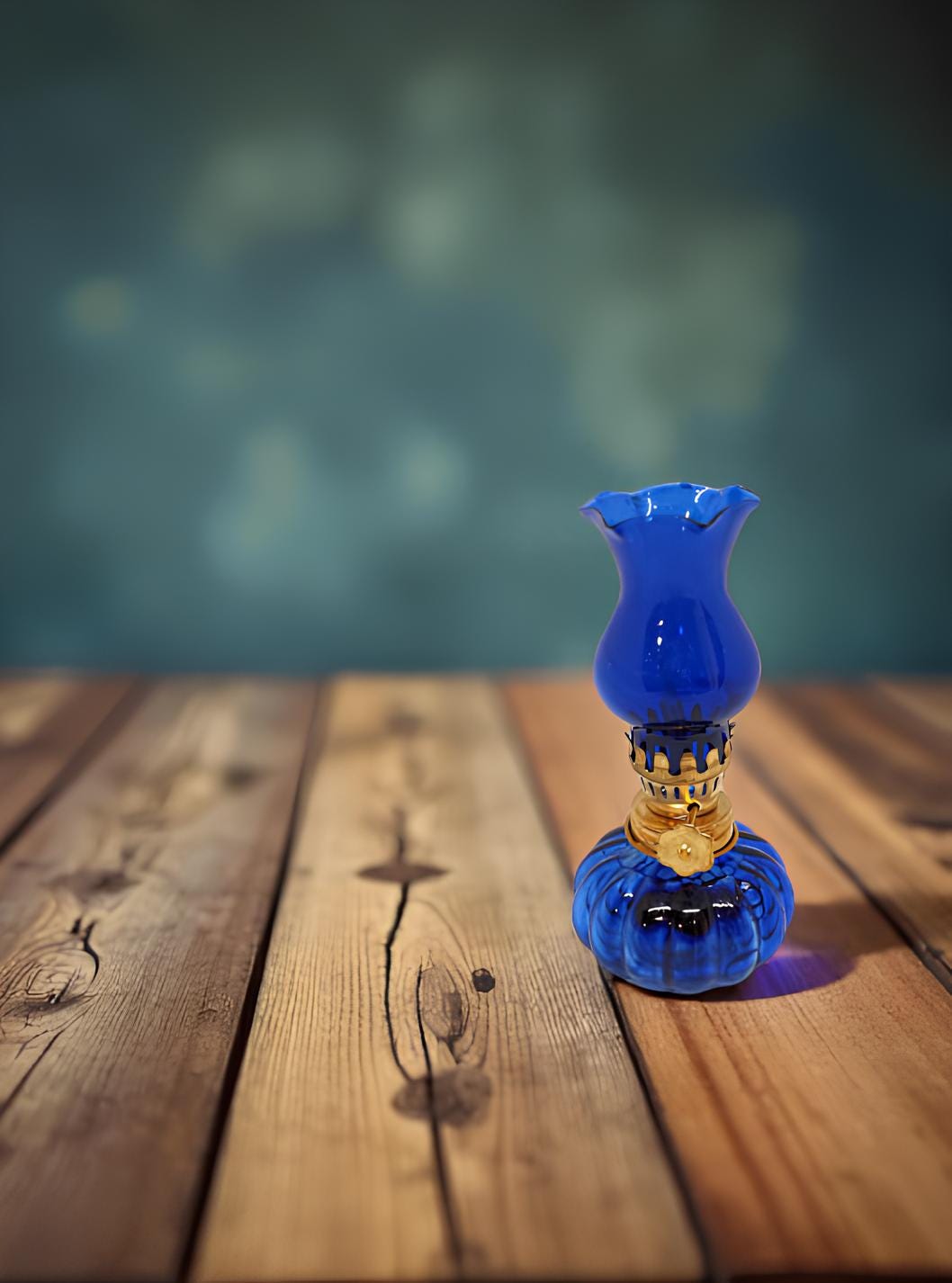 Glass Oil Lamp 11cm x 5cm, Blue Icon Lamp, Retro Lamp, Vintage Oil Candle, Orthodox Prayer Lamp, Eastern Orthodox, Church Oil Lamp