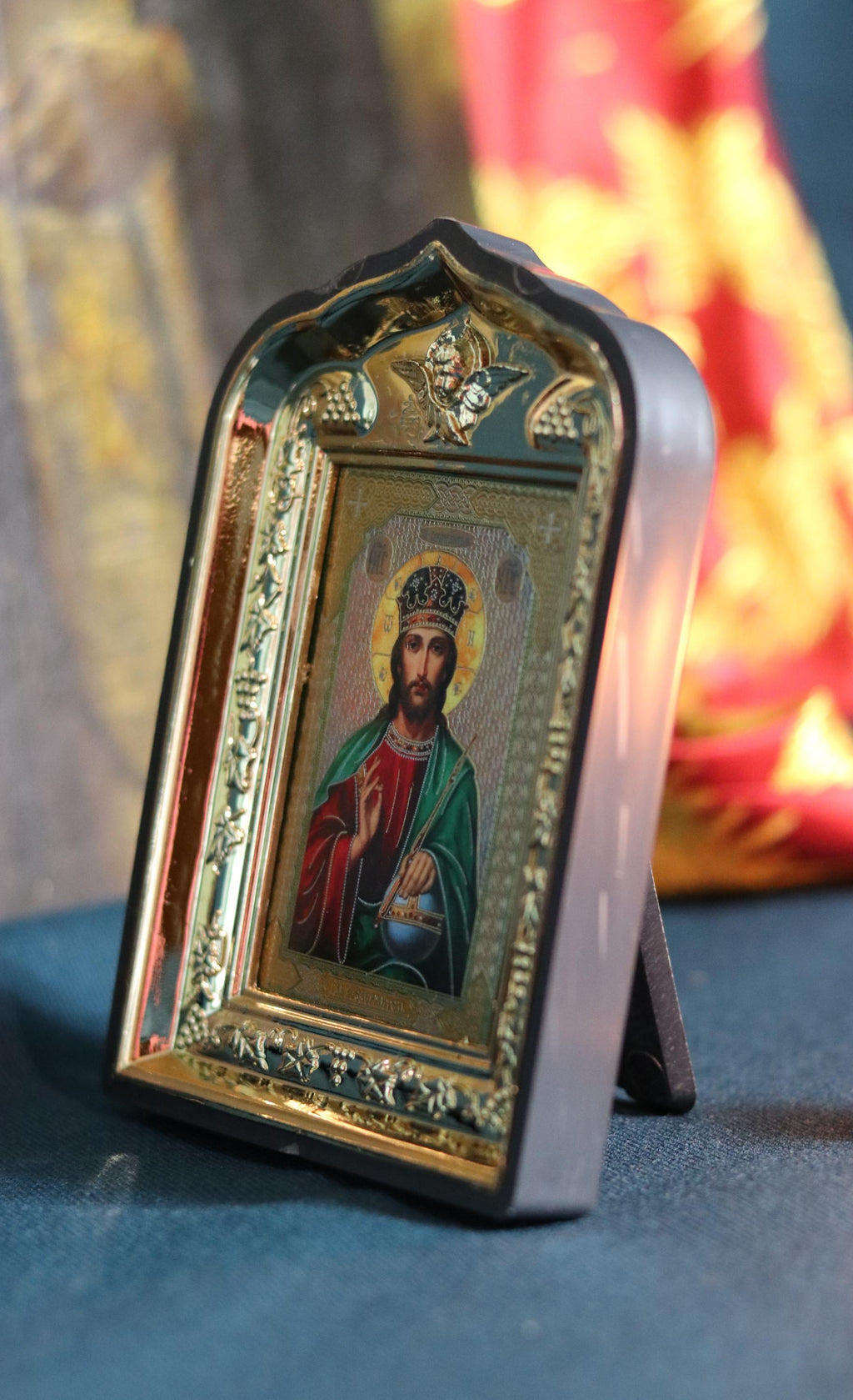 Icon of Jesus Christ, Folding icon, Jesus christ, Mother of god, Orthodox icon, Small icon, Pocket icon, Christian icon, Icon 6x9 cm