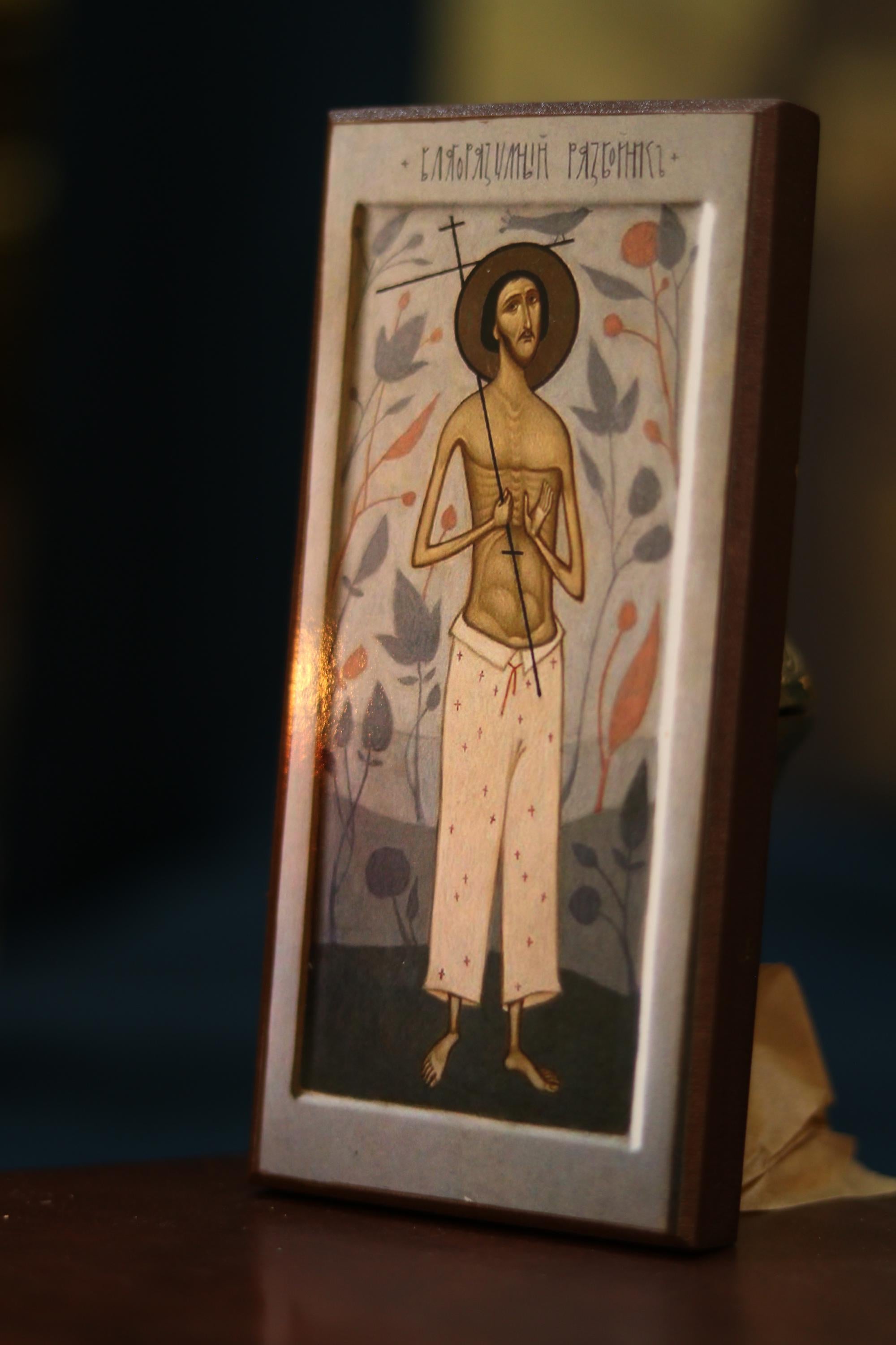 Good Thief Icon Wooden Icon , Orthodox Religious Wooden Icon