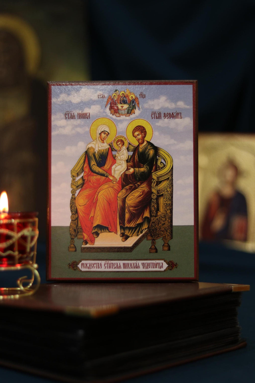 Saint Nicholas Nativity Icon Wooden Icon Orthodox