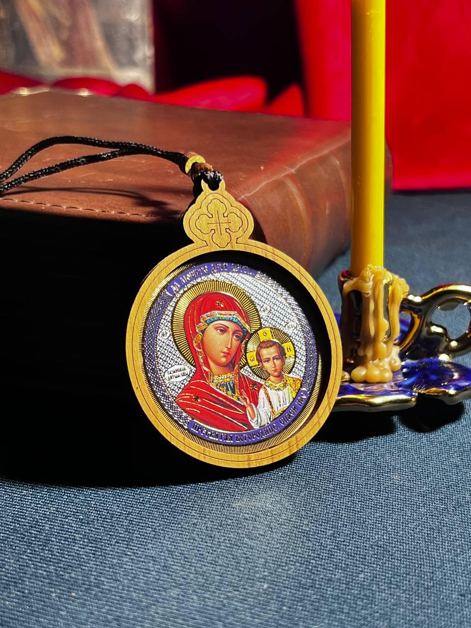 Pendant cross with icon in car | Wooden pendant in car | Cross in car | Pendant with icons | Pendant | Wooden cross | Tassel pendant | Cross