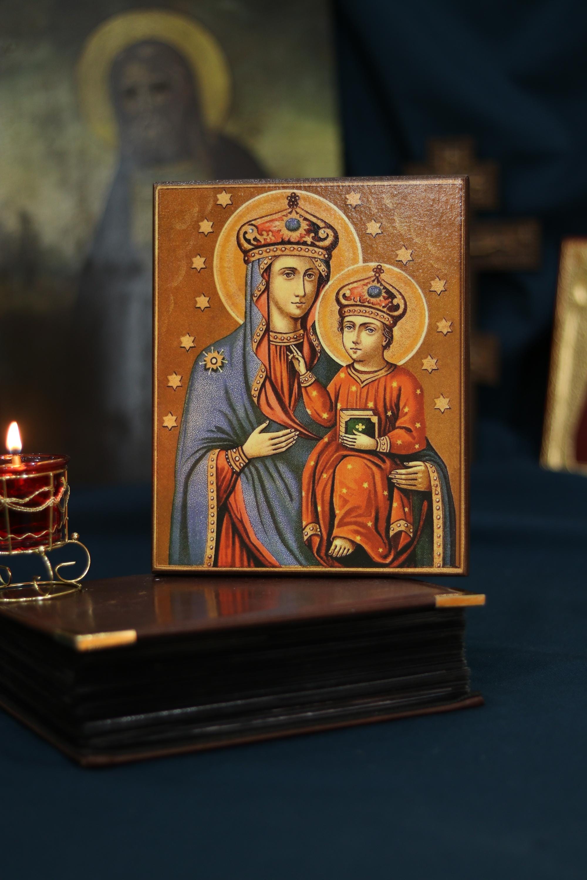 Mother of God Ozeryanska Icon Wooden Icon Orthodox