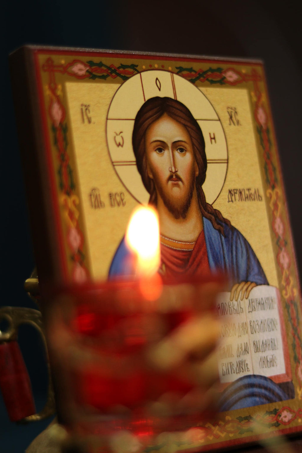 Jesus Christ Pantocrator Icon Wooden Icon Orthodox Icon Art