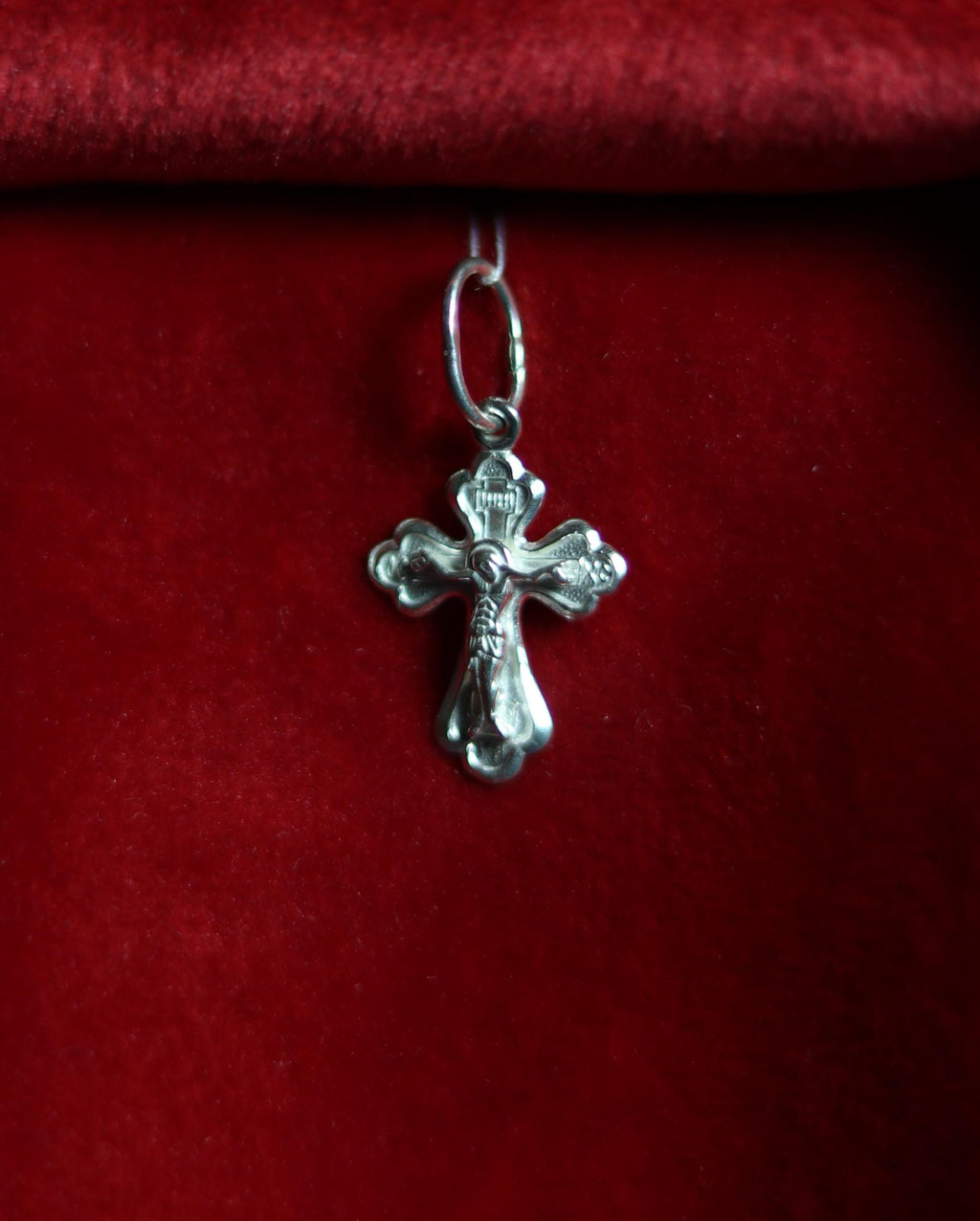 Orthodox Silver Cross Pendant – Sterling Silver 925 – 1.2×1.5 cm – 0.9 g – Eastern Christian Crucifix Charm, Orthodox cross, Crucifixion