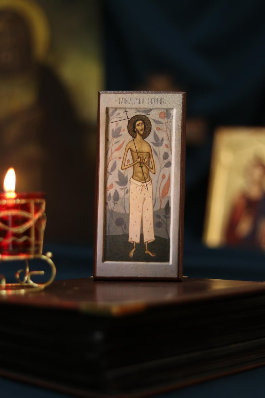 Good Thief Icon Wooden Icon , Orthodox Religious Wooden Icon