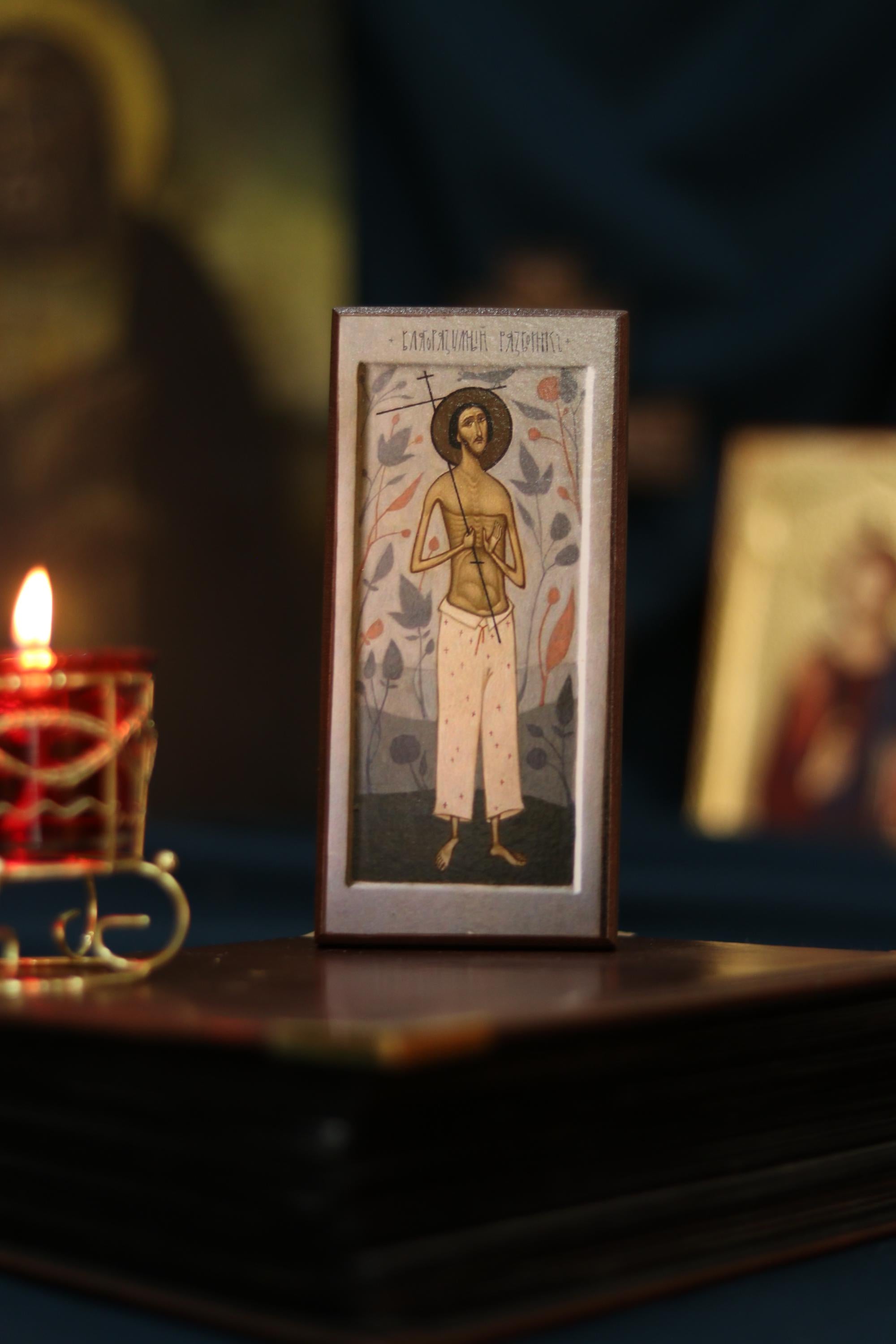 Good Thief Icon Wooden Icon , Orthodox Religious Wooden Icon