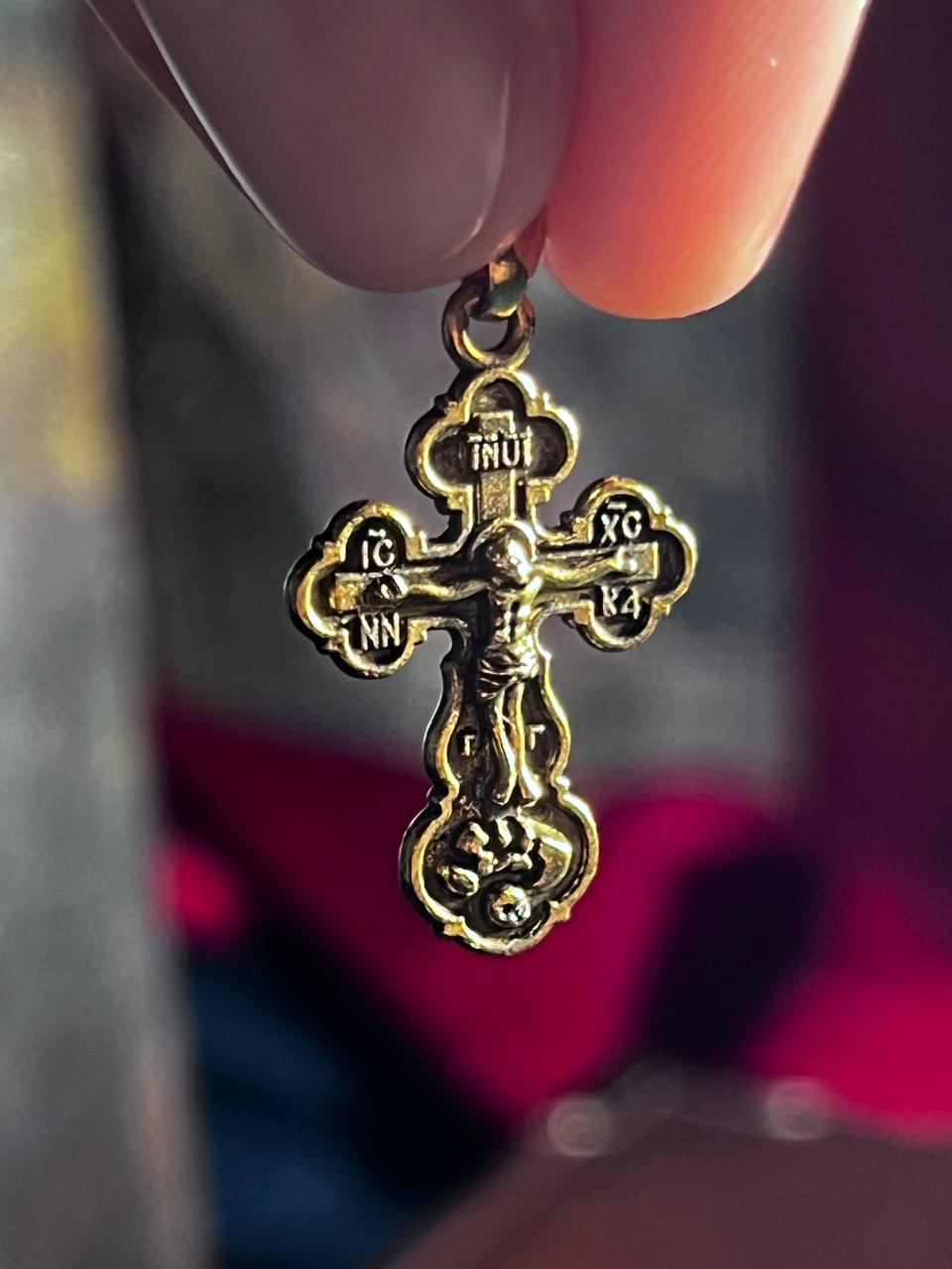 Orthodox Cross Necklace Men, Large Jesus cross pendant with Jesus Christ . Christian Cross Pendant. Crucifix necklace.
