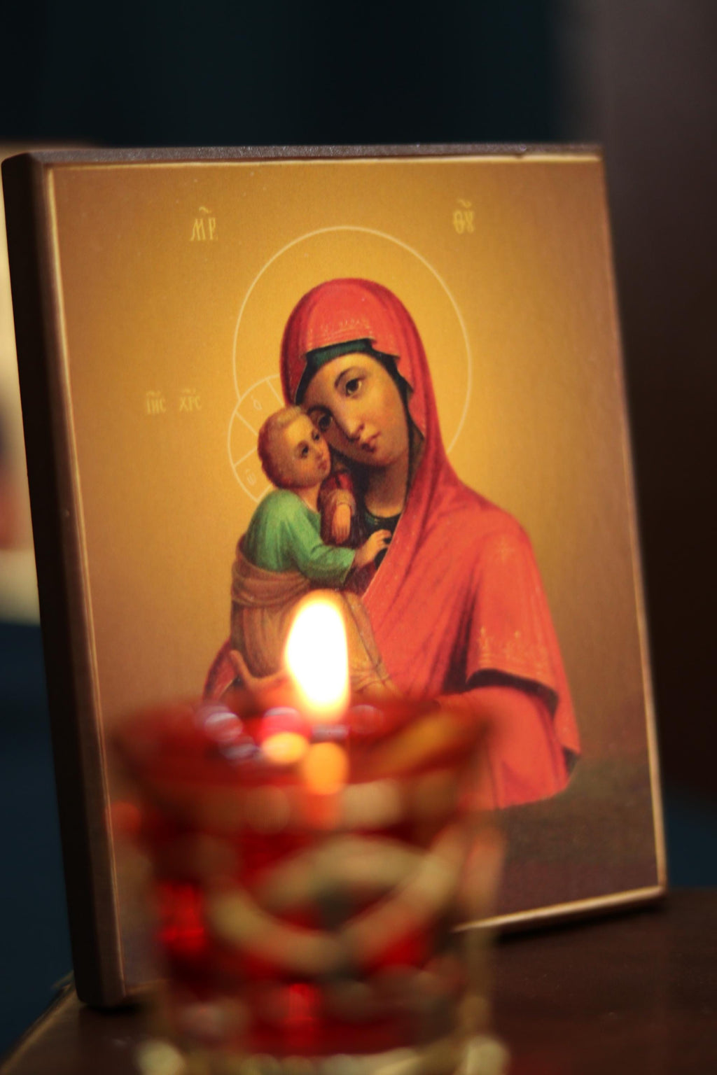 Pochaev Mother of God Icon Wooden Icon Orthodox Icon