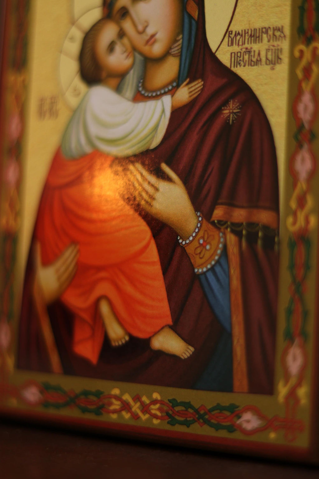 Volodymyr Mother of God Icon Wooden Icon Orthodox Icon Art
