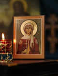 Orthodox Wooden Icon ., Saint Greatmartyr Barbara, Christian Wall Art