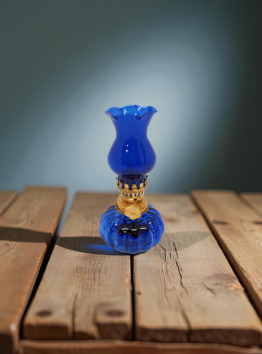 Glass Oil Lamp 11cm x 5cm, Blue Icon Lamp, Retro Lamp, Vintage Oil Candle, Orthodox Prayer Lamp, Eastern Orthodox, Church Oil Lamp