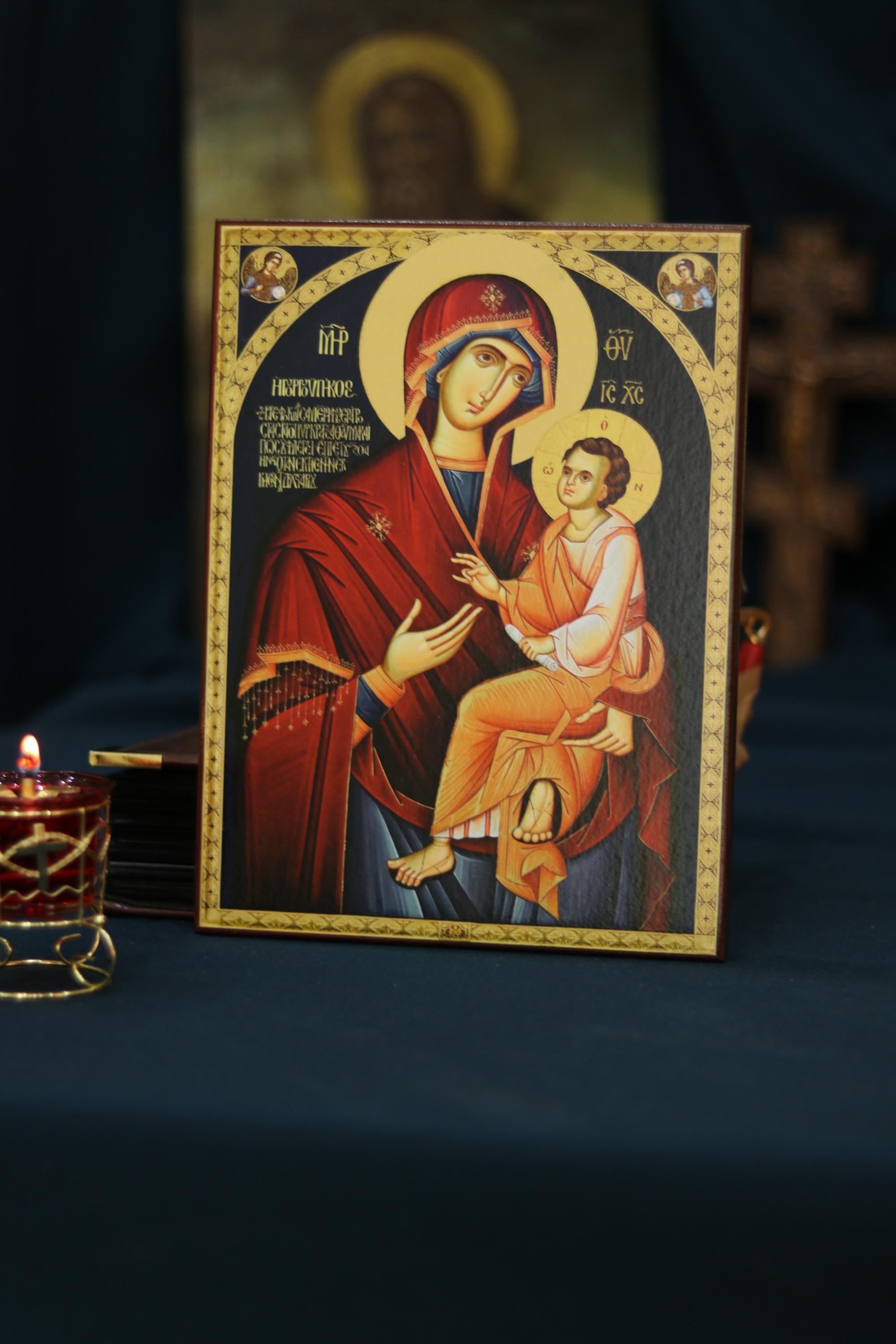 Iveron Mother of God Icon, Orthodox Wooden Icon –