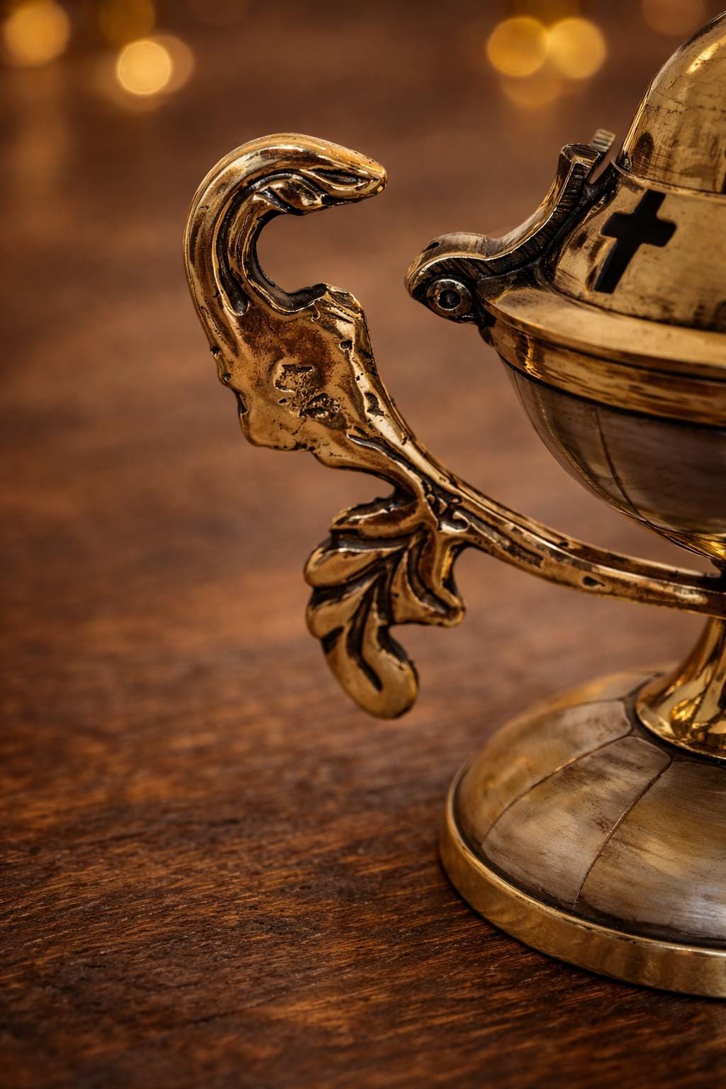 4.9in Metal Orthodox Incense Burner, Home Censer, Church Incense Holder