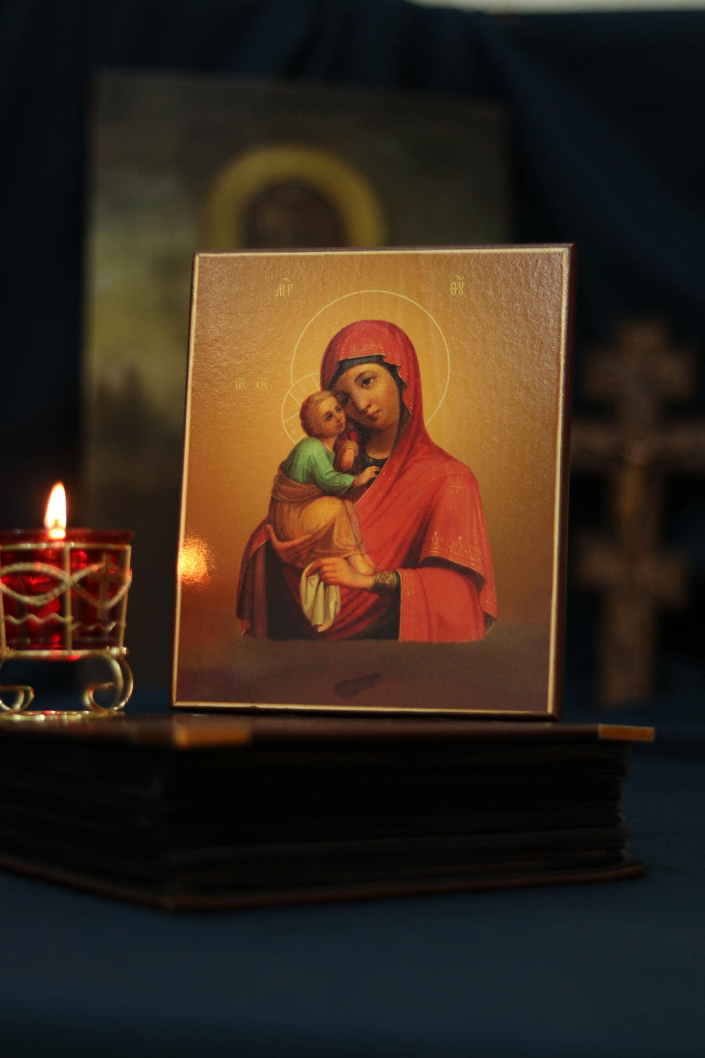Virgin Mary Tenderness Icon Orthodox Wooden Icon Christian Gift