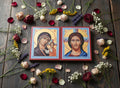 Orthodox Orthodox Wedding Icon Pair Mother of God & Christ Icons, Wooden Board