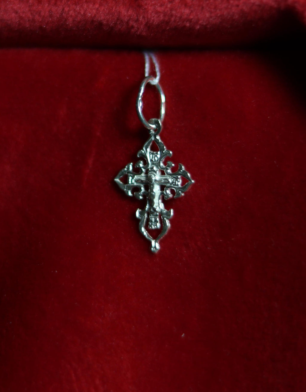 Orthodox Silver Cross Pendant – Sterling Silver 925 – 1.9×1.2 cm – 0.94 g – Eastern Christian Crucifix Charm, Orthodox cross, Crucifixion