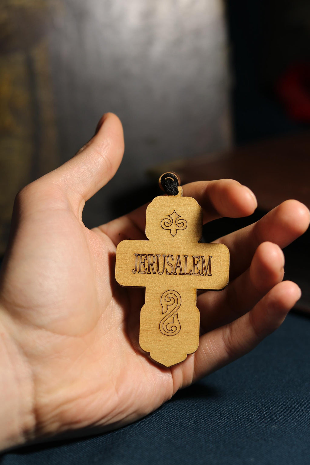 Wooden cross. Orthodox cross. Wooden car orthodox cross. Crucifix. Wood cross. Wooden car cross. Christian cross. Religious car decor