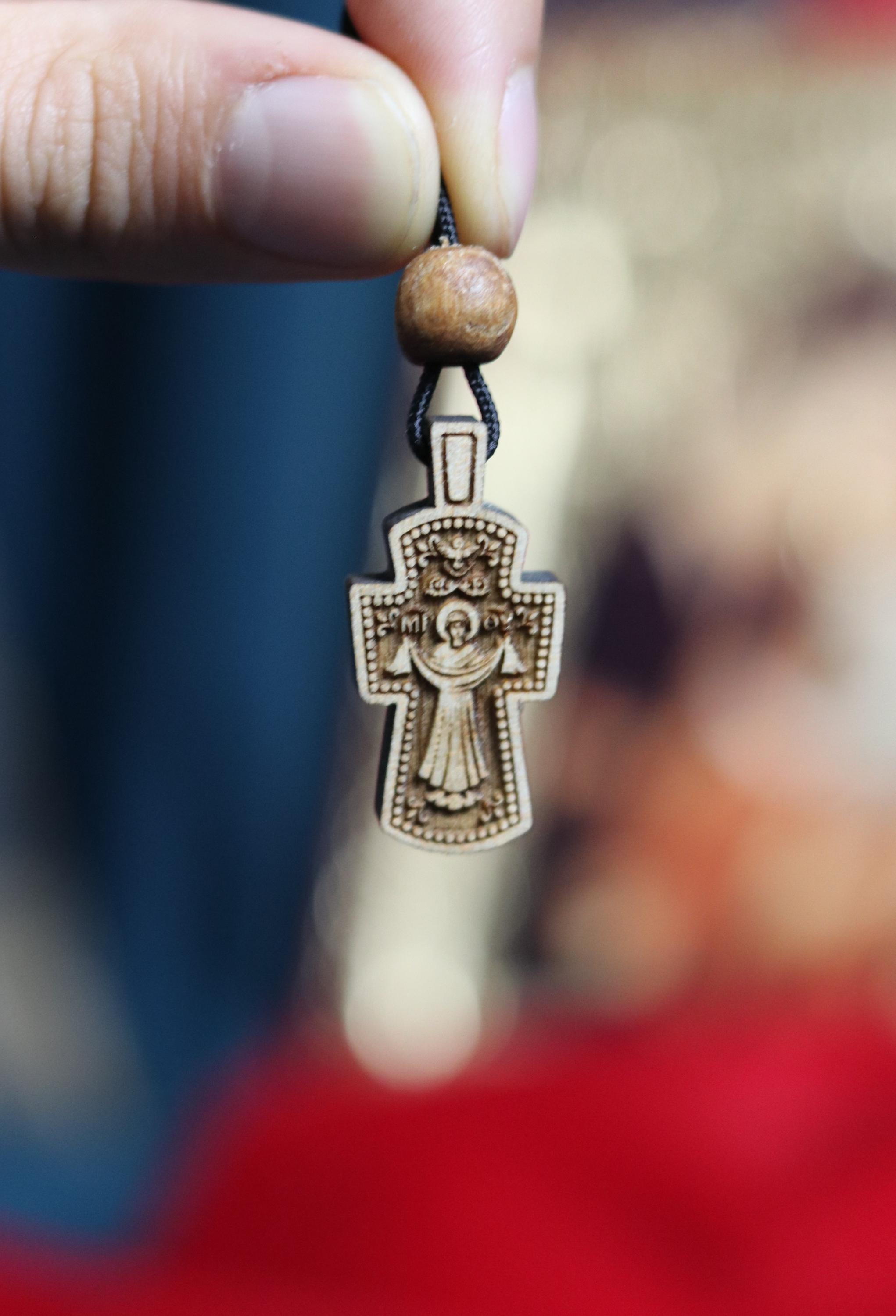 Wooden Orthodox cross, Wooden cross, Orthodox pendant, Christian cross, Jesus crucifix, Wlessed cross, Orthodox necklace, Eastern Orthodox