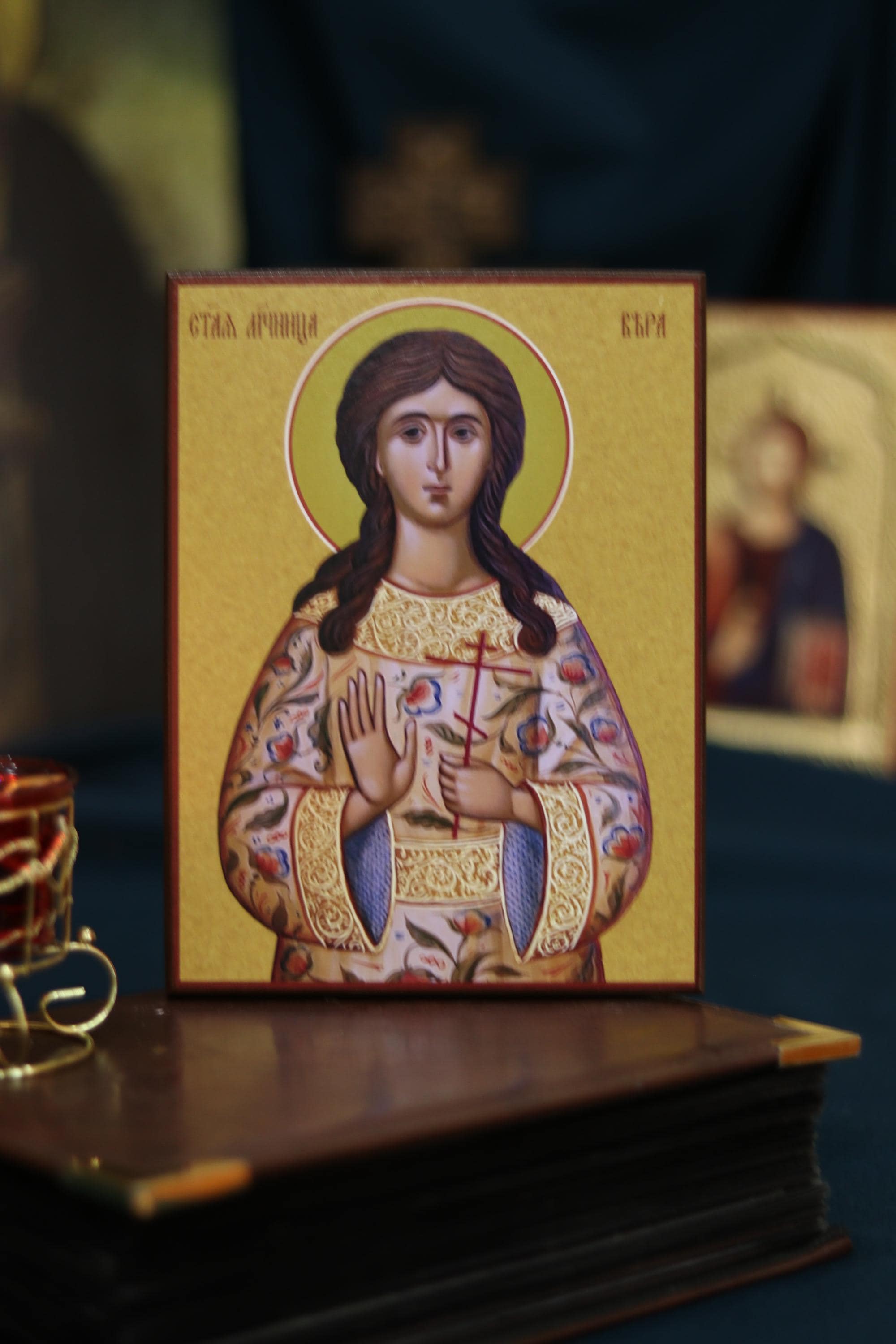St Vera of Rome Orthodox Wooden Icon Christian Saint Wall Art Prayer Icon