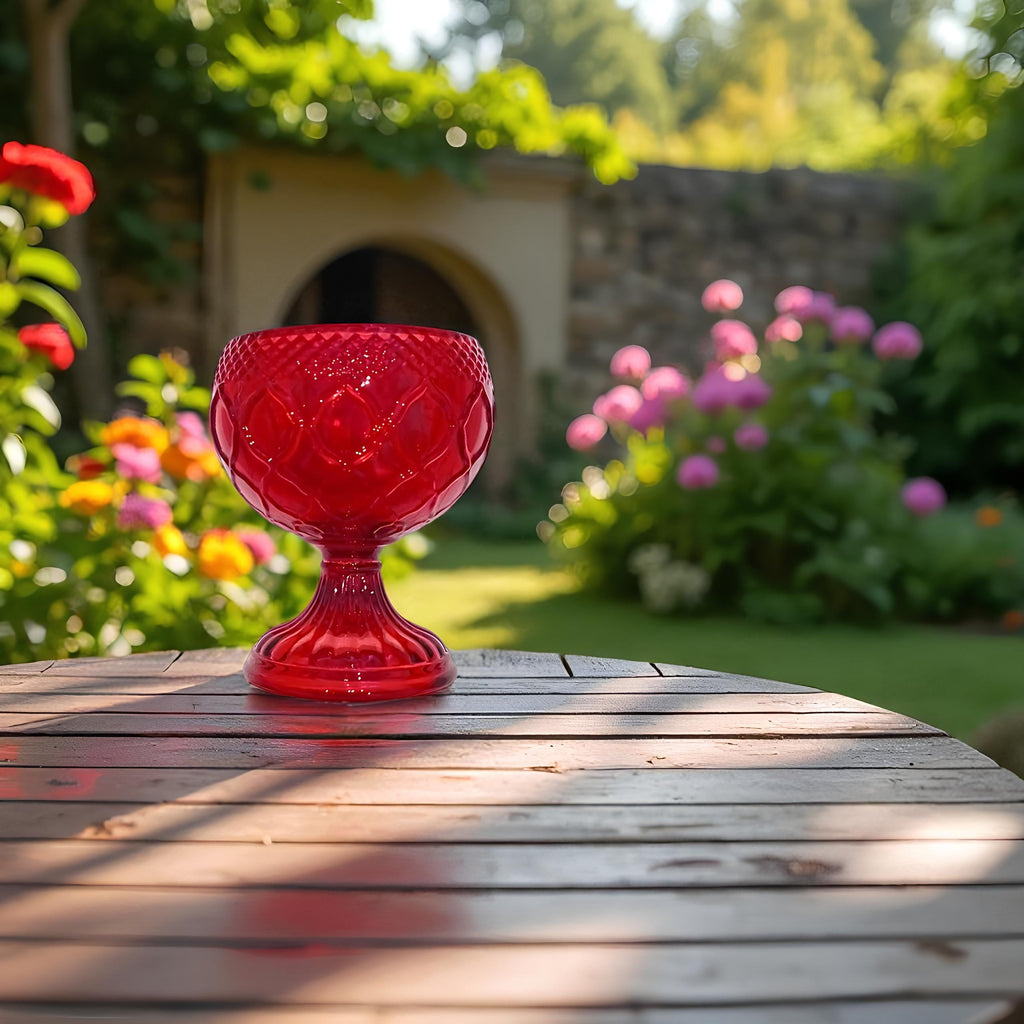 Red Glass Icon Lamp 2.55x3.93 in, Oil Lamp, Retro Lamp, Hanging Oil Lamp, Oil Candle, Vintage Oil Lamp, Orthodox Christian