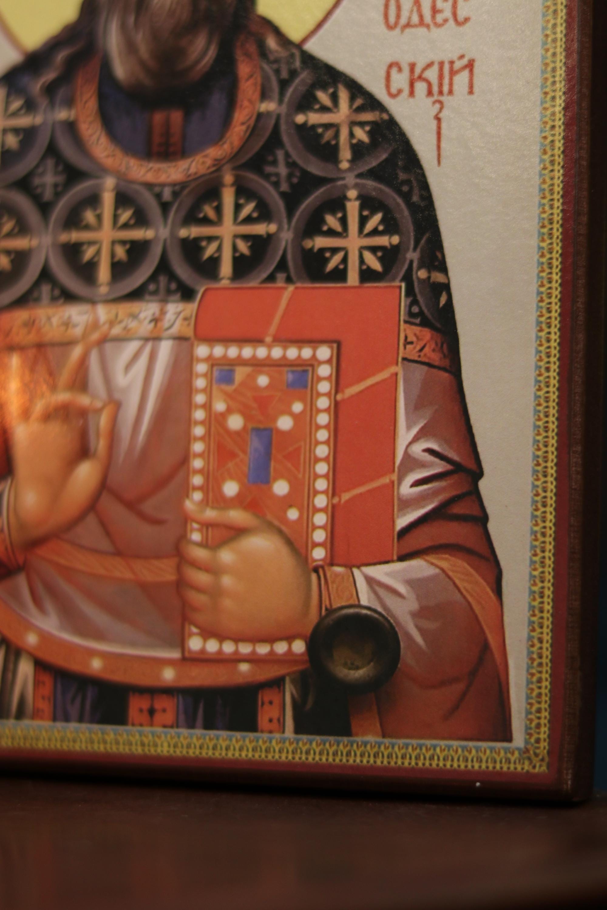 Saint Jonas Icon, Wooden Icon Orthodox Icon, Christian Wall Decor