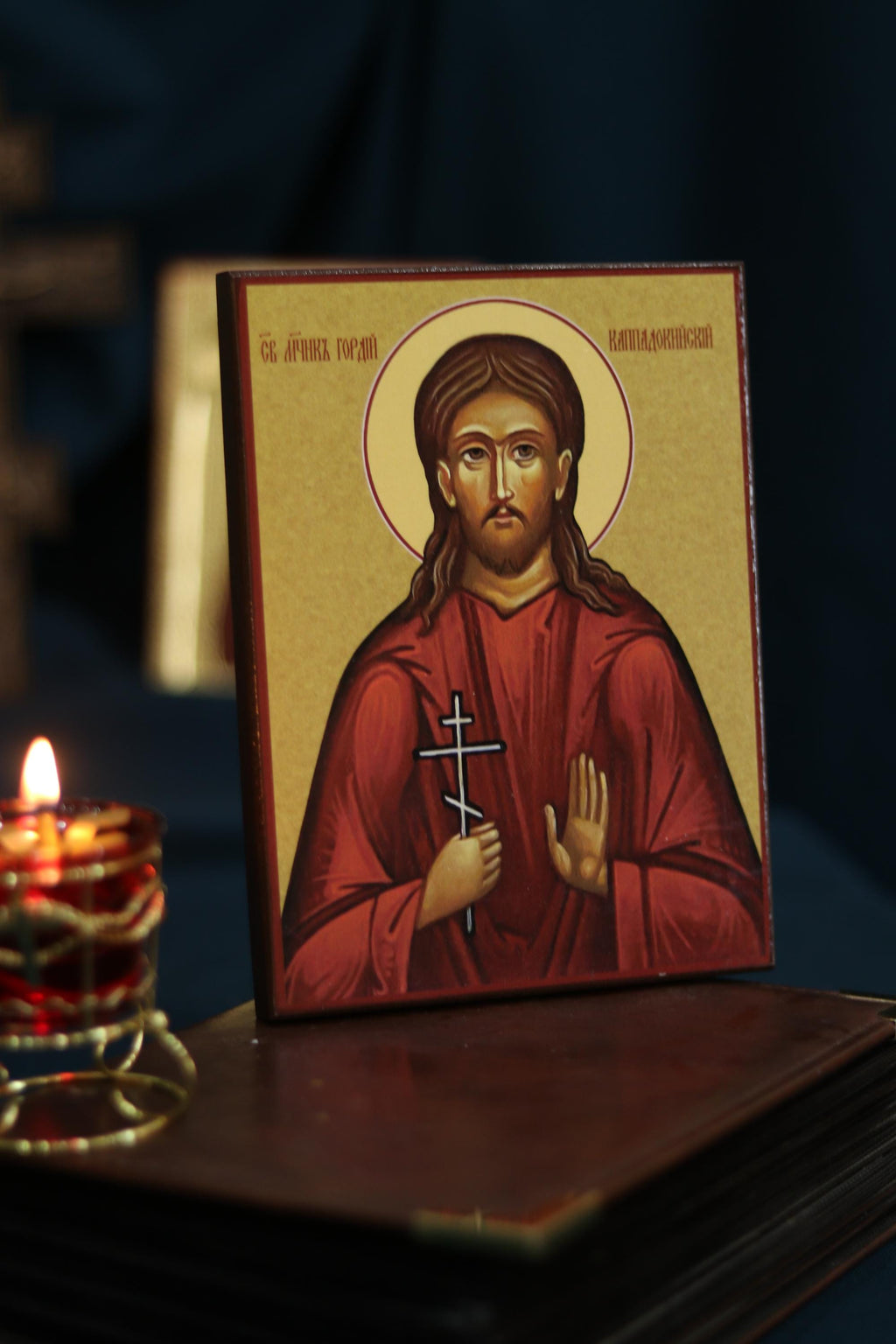Saint Gordius Orthodox Icon Wooden Icon – Christian Wall Decor & Religious Gift