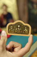 Wooden Car Icon 2x3 in, 30 g, Greek Orthodox, Blessed Icon, Orthodox Diptych, Travel Icon, Handmade Icon, Religious Gift, Pastor Gift