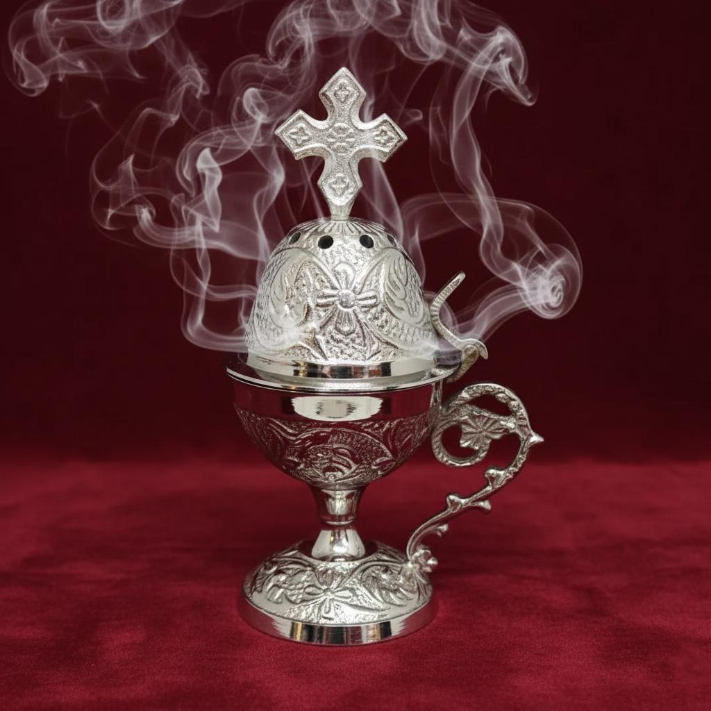 5.1 Inch Silver Plated Home Censer