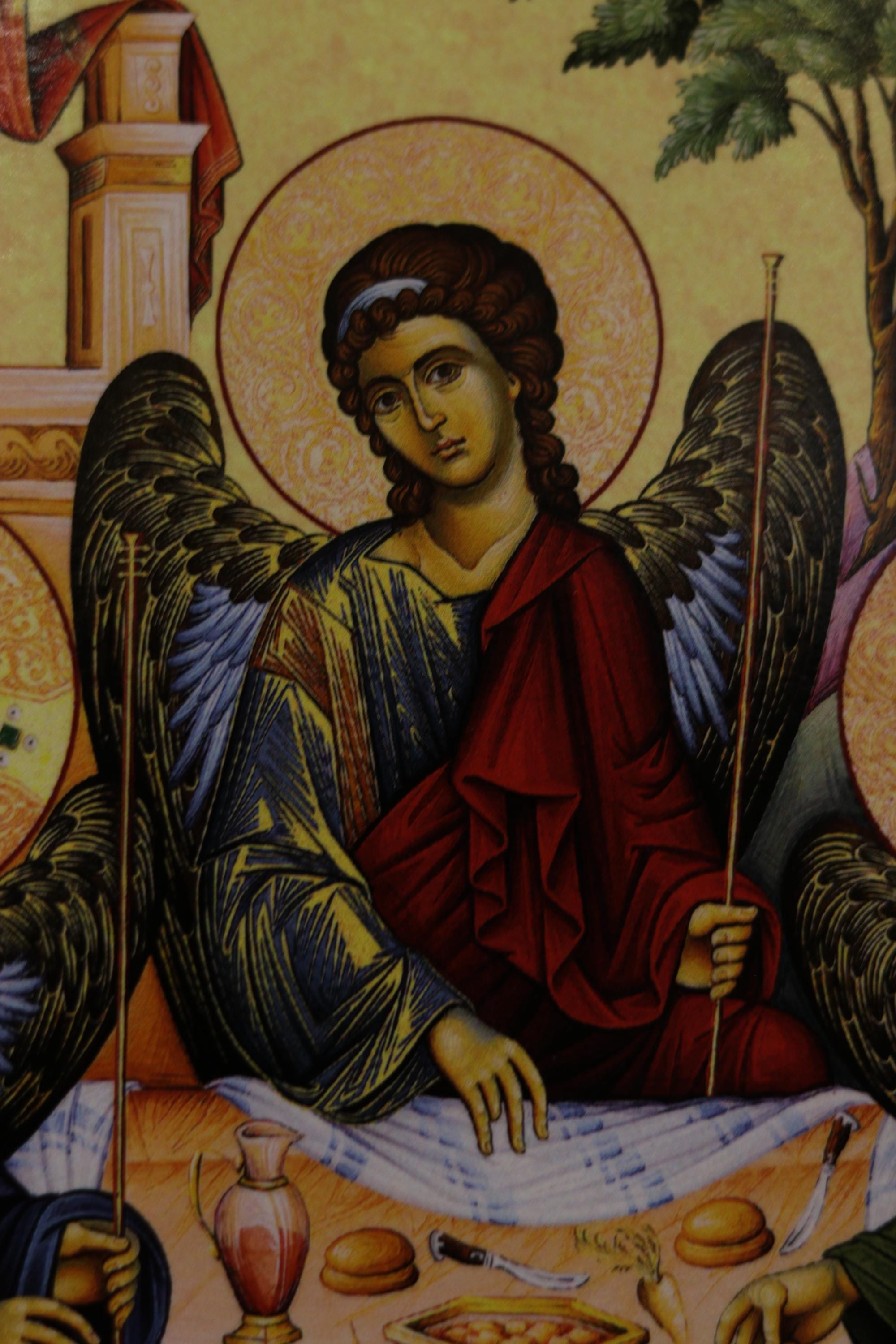 Holy Trinity Orthodox Wooden Icon Christian Wall Art Prayer Icon