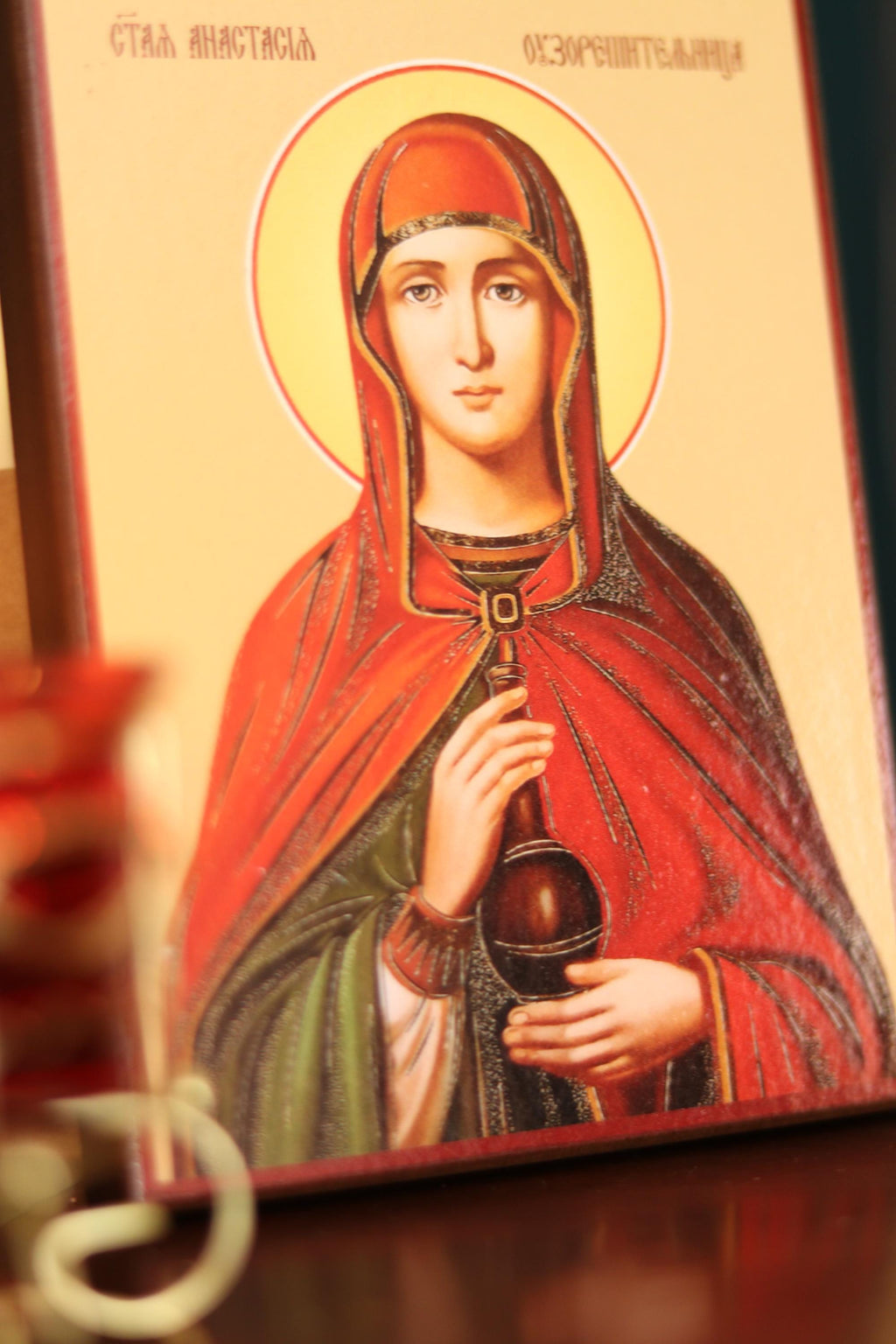Orthodox Icon Saint Anastasia Wooden Icon, Christian Wall Decor
