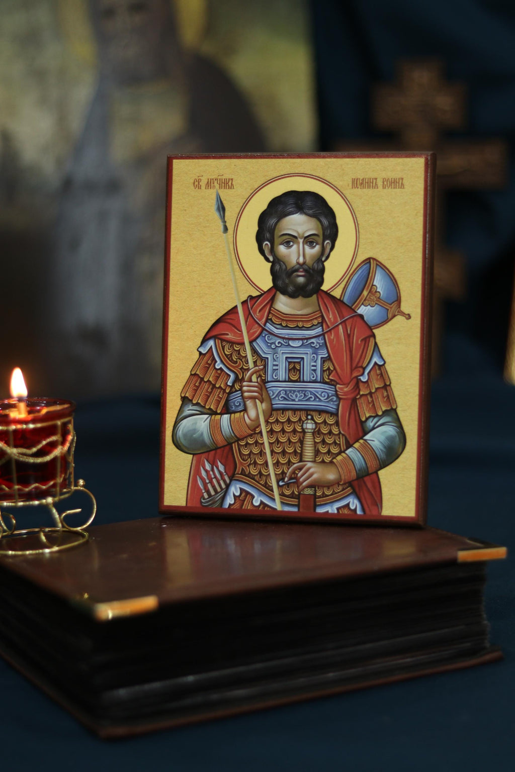Saint John the Warrior Icon Wooden Icon Orthodox