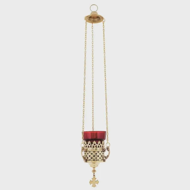 Hanging Vigil Oil Lamp, Orthodox Lampada, Byzantine Church Lamp, Prayer Corner Decor, Religious Decor