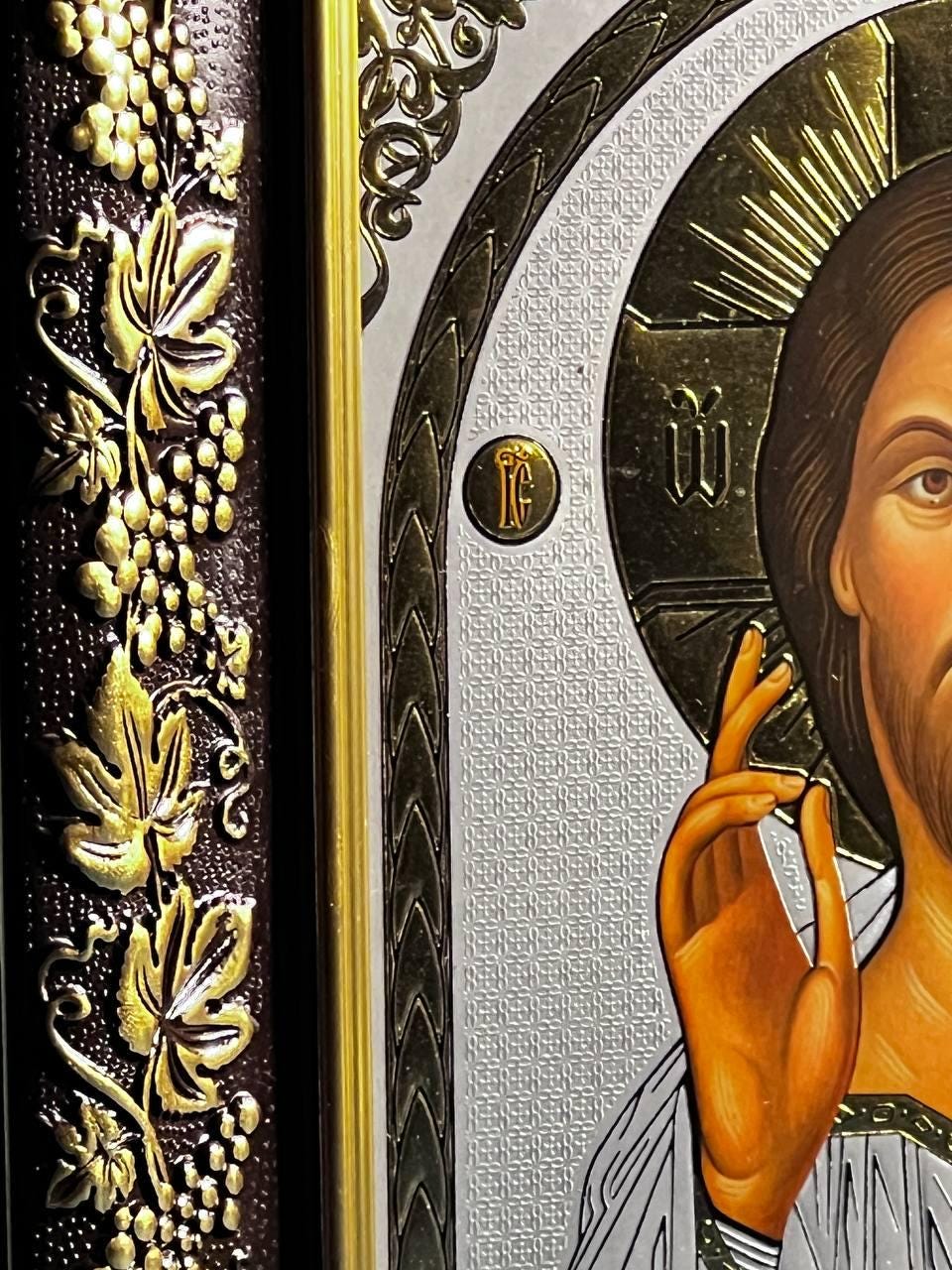 Jesus icon, Orthodox icon, Orthodox christian, Jesus painting, Jesus art, Christianity art, Godparent gift, Lord Pantocrator, Icon 21x24 cm