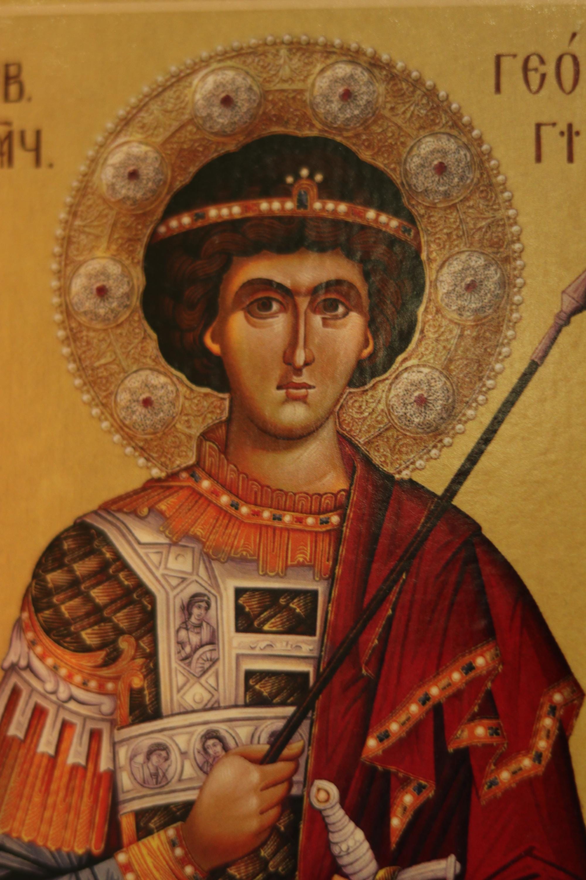 Wooden Icon Orthodox Icon , Saint George Icon, Christian Icon, Orthodox Icon