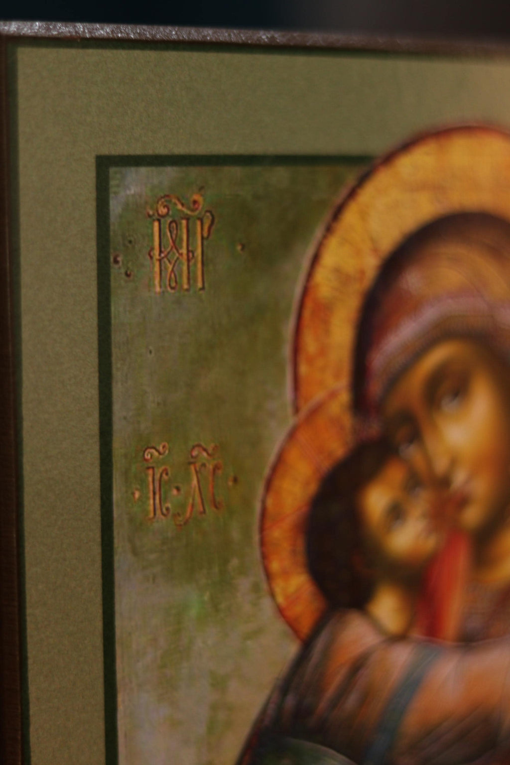 Virgin Mary & Child Wooden Icon, Orthodox Wall Art