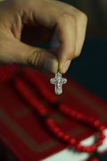 Sterling Silver Orthodox Cross Pendant – 1.57 g, 2.4 cm, Blessed Christian Crucifix