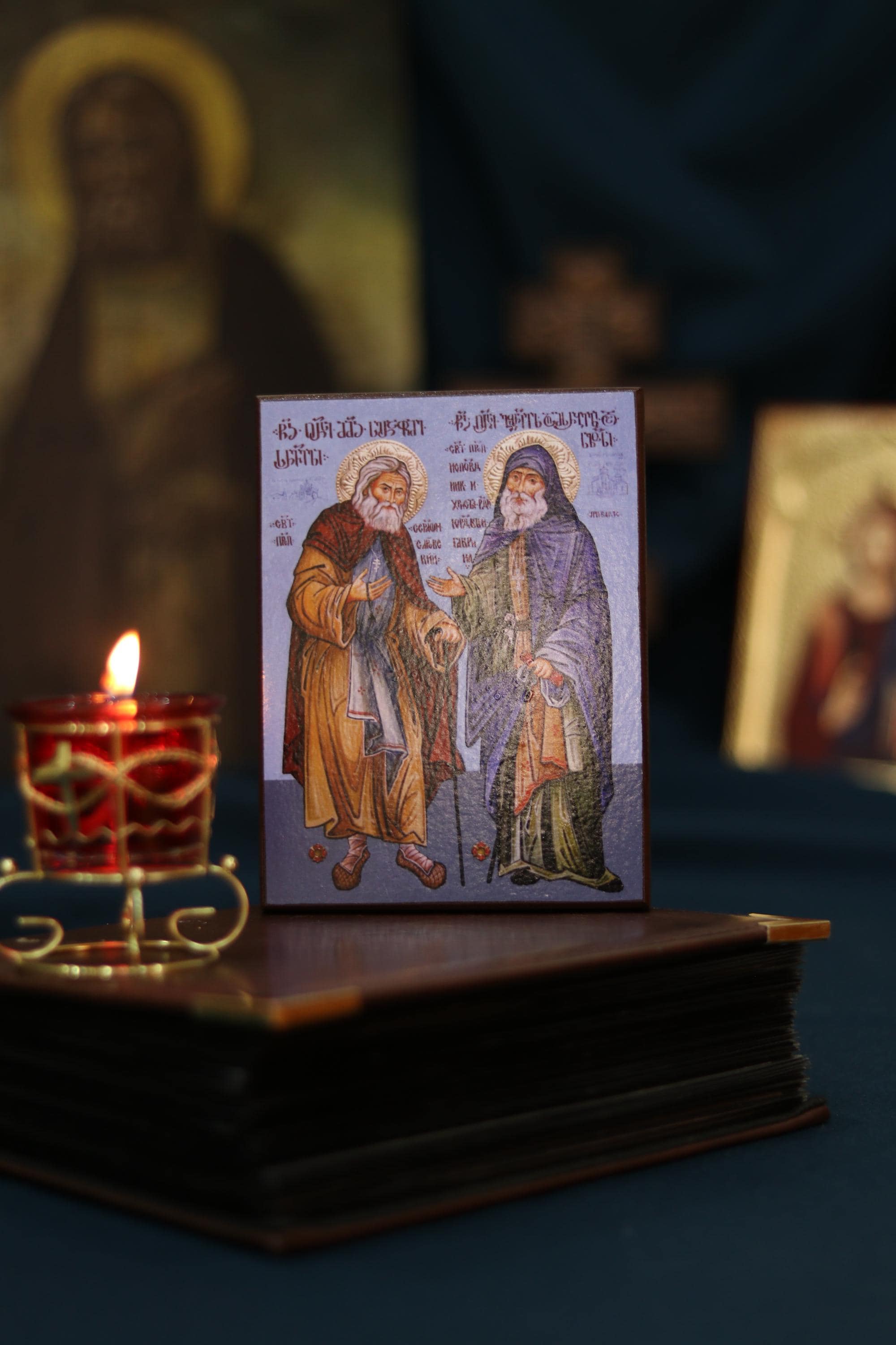 Gabriel Urgebadze Seraphim Sarov Icon Wooden Icon Orthodox