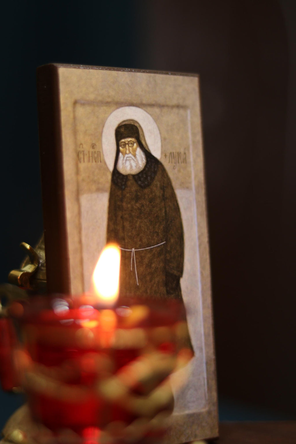 Orthodox Wooden Icon ., Saint Luke the Confessor