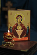 Virgin Mary The Sign Icon, Wooden Icon Orthodox Icon Theotokos Oranta