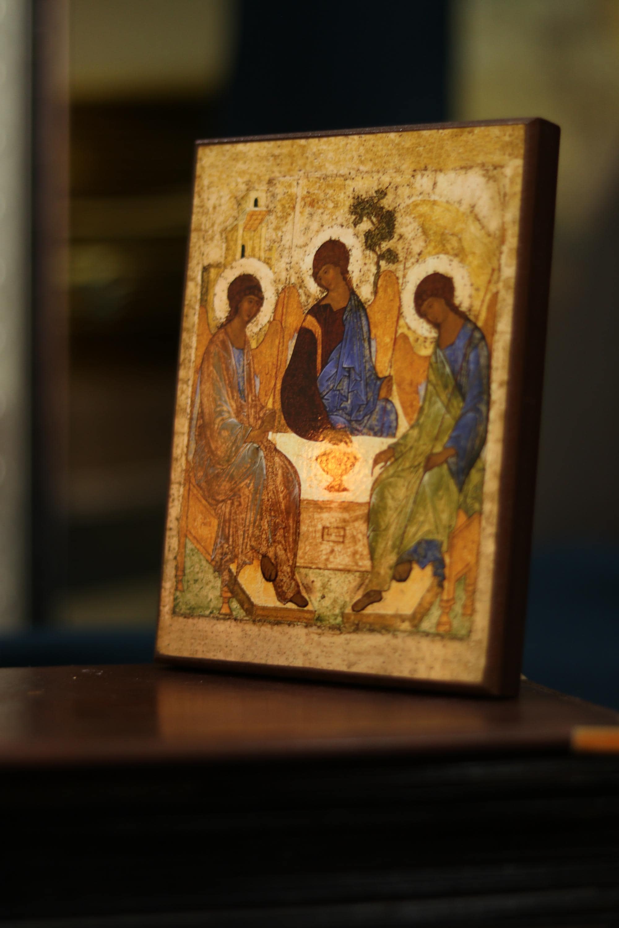 Holy Trinity Rublev Icon Wooden Icon Orthodox Icon Religious Art