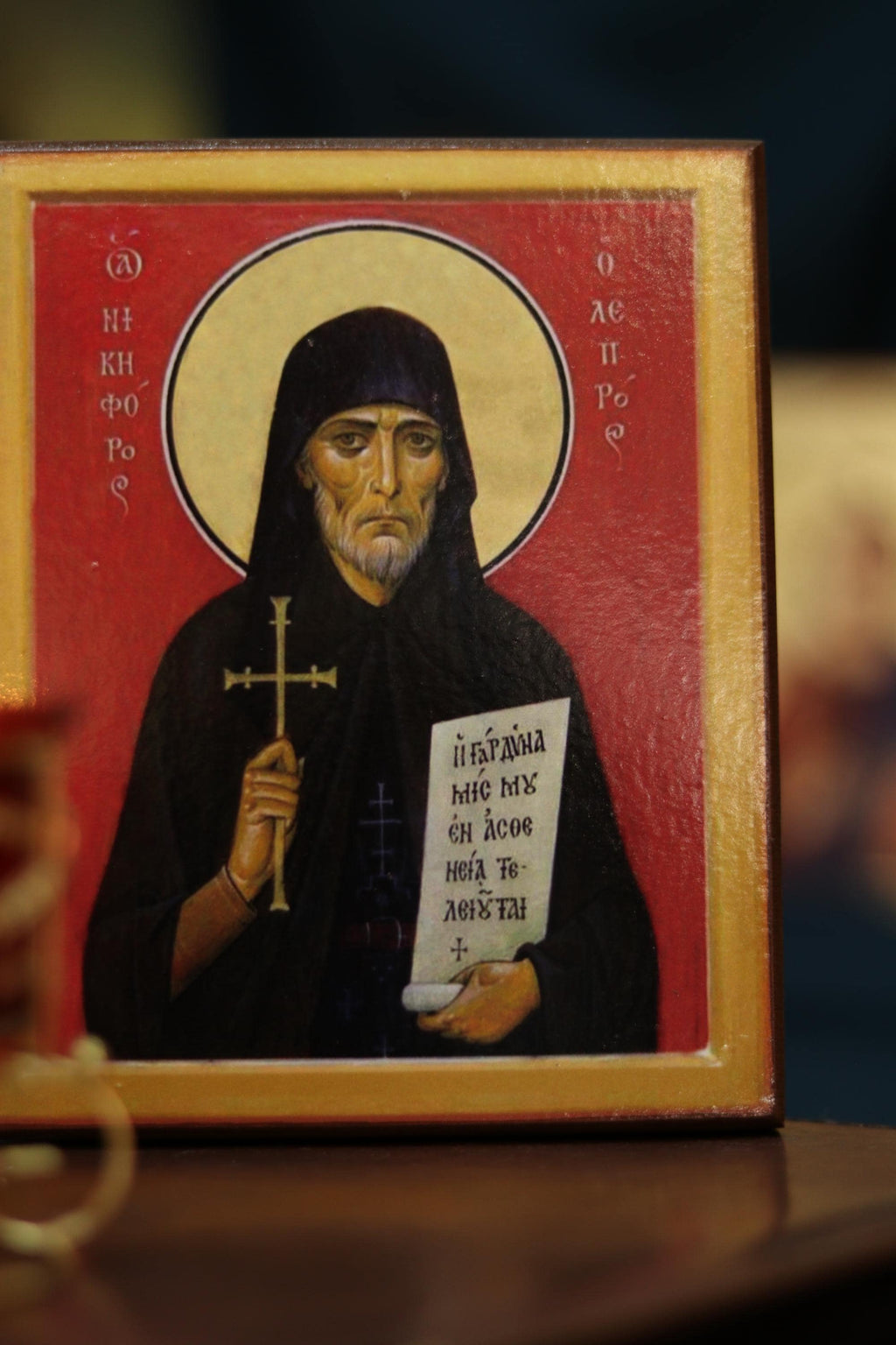Saint Nikephoros Icon Wooden Icon , Orthodox Christian Byzantine Art