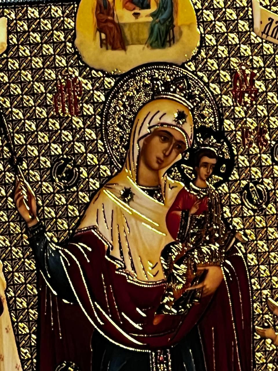 Icon of the Virgin Mary, God's mother, "Joy of All Who Sorrow" icon, Orthodox icon, Orthodox christian, Christianity art, Icon 14x19 cm
