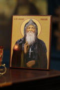 Orthodox Icon St Amphilochius Pochaev Wooden Icon