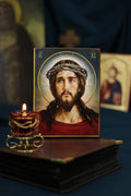 Christ Crown of Thorns Icon, Wooden Icon Orthodox Icon